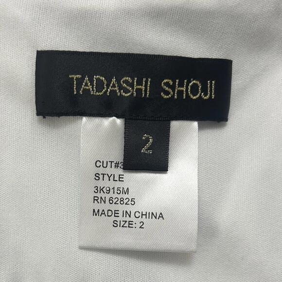 NEW Tadashi Shoji Lace Overlay Sheath Dress Womens Black Cocktail Party, size 2 - Picture 4 of 5